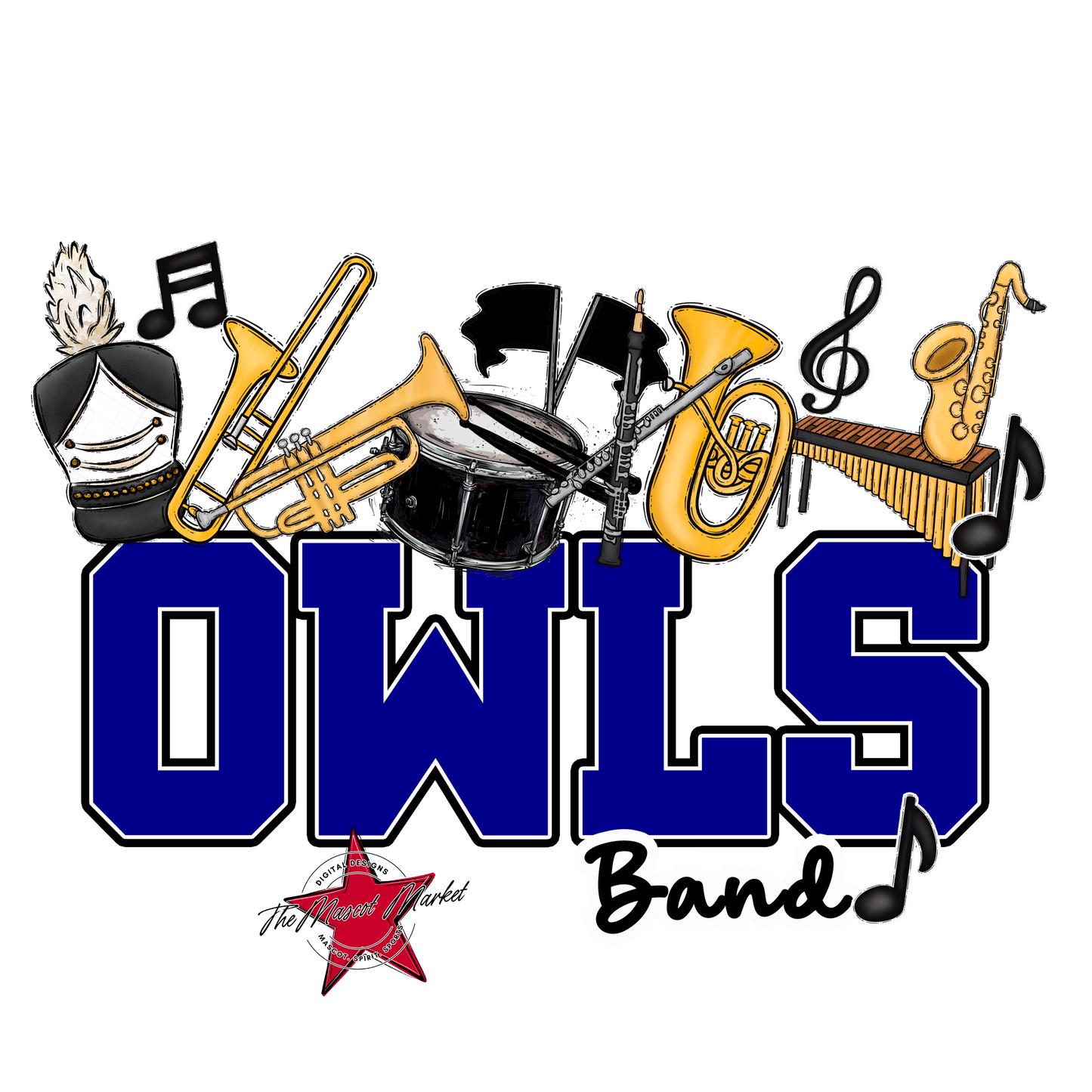 Owls Varsity Band-Blue