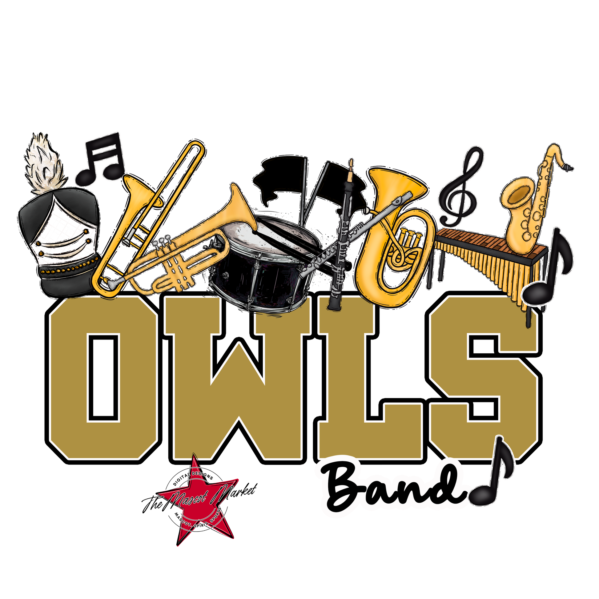 Owls Varsity Band-Gold