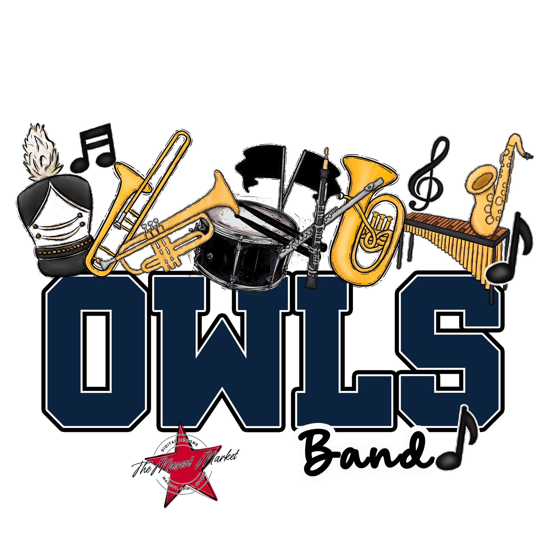 Owls Varsity Band-Navy