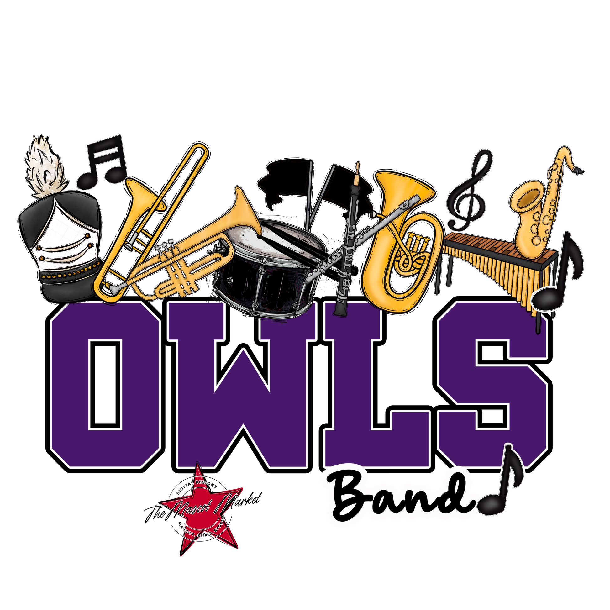 Owls Varsity Band-Purple