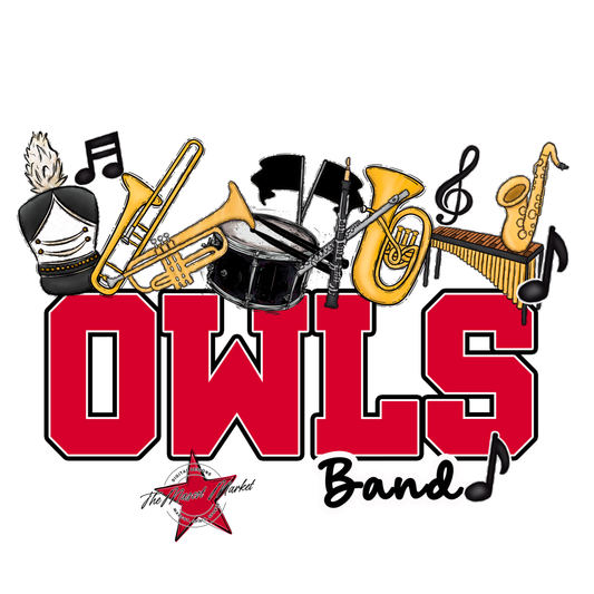 Owls Varsity Band-Red