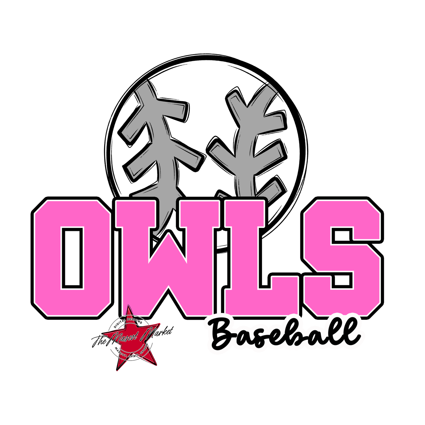 Owls Varsity Baseball-Baby Pink