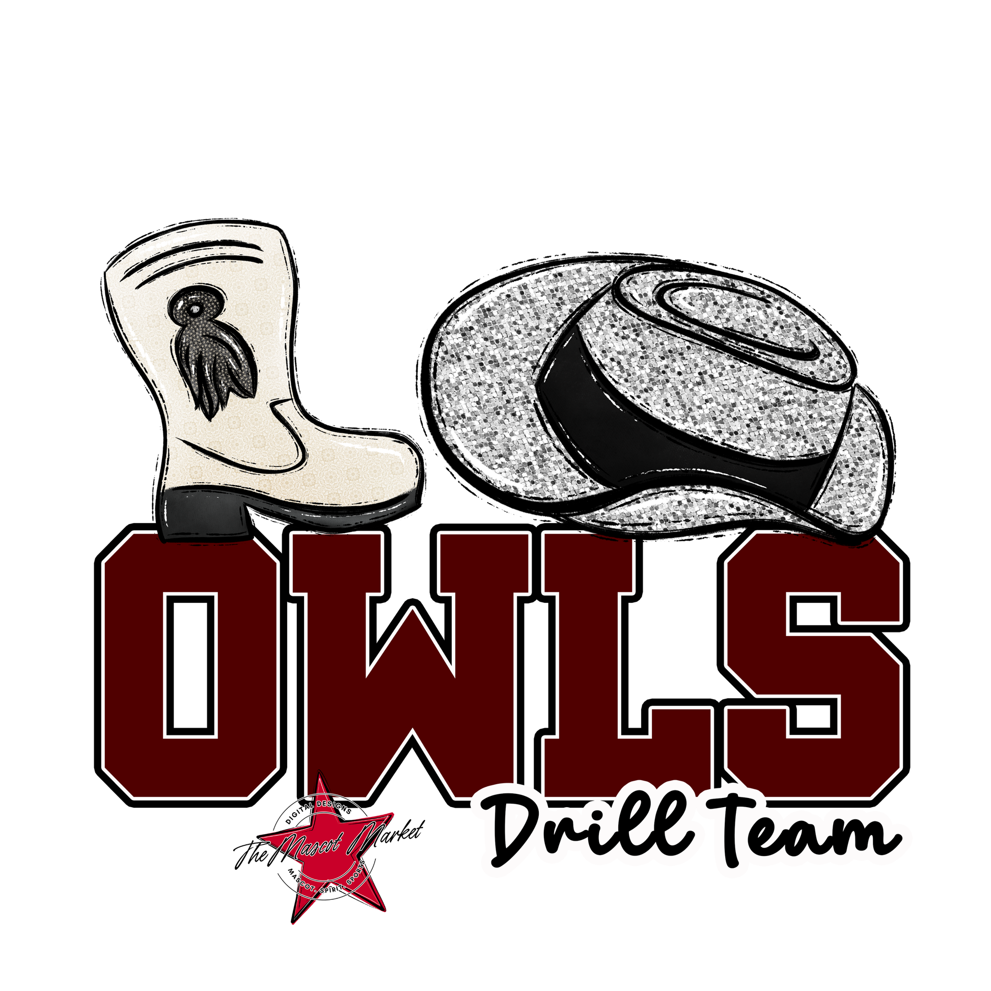 Owls Varsity Drillteam-Maroon