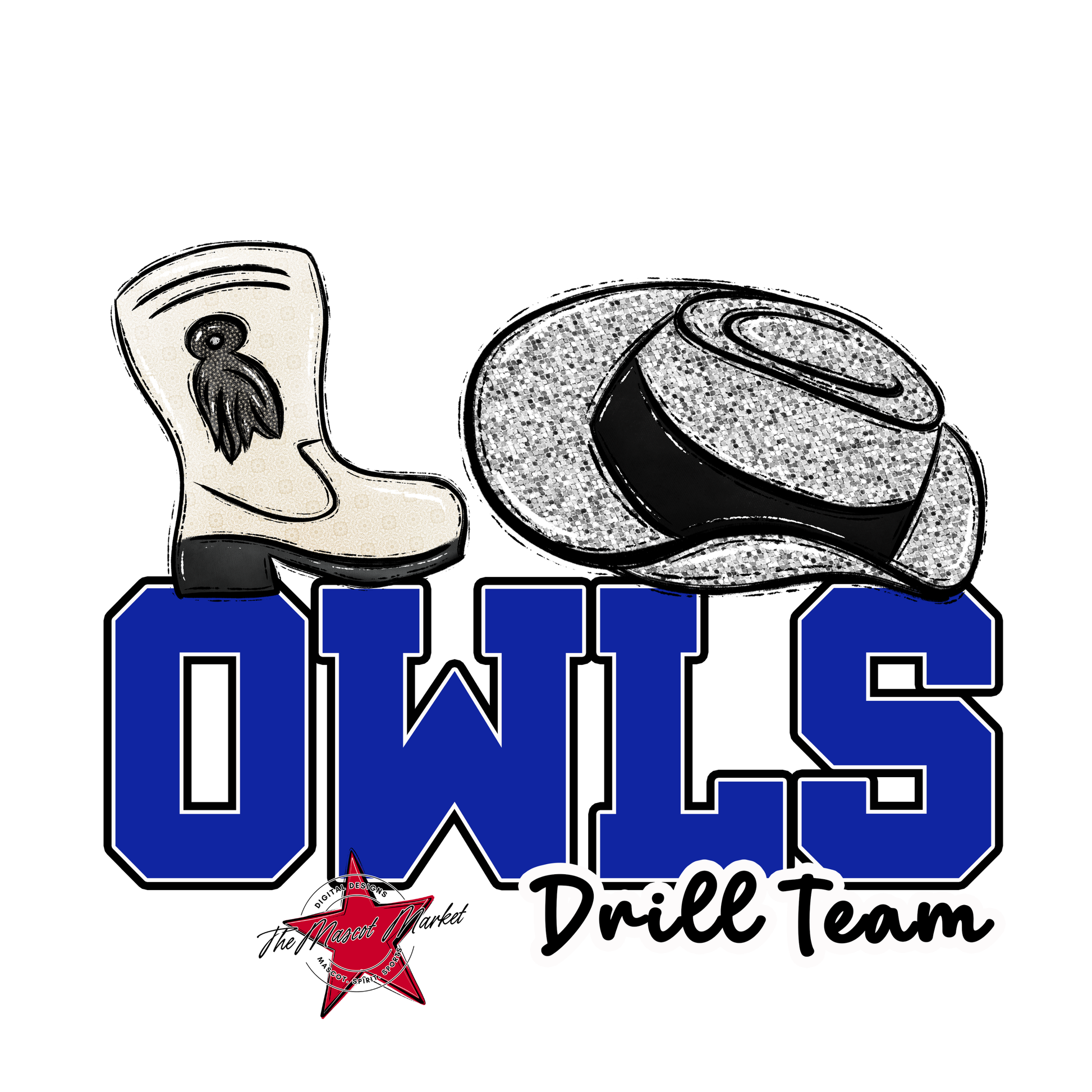 Owls Varsity Drillteam-Royal Blue
