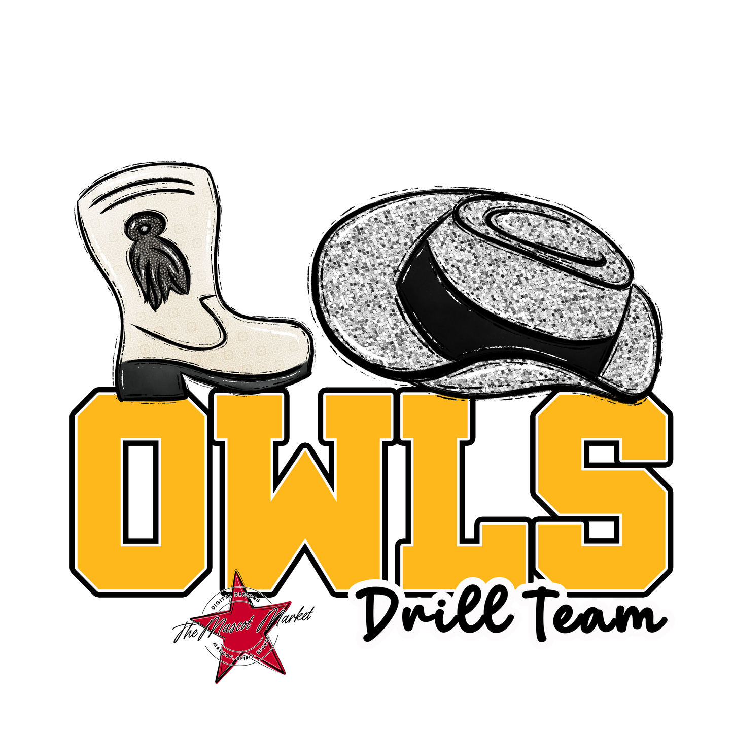 Owls Varsity Drillteam-Yellow