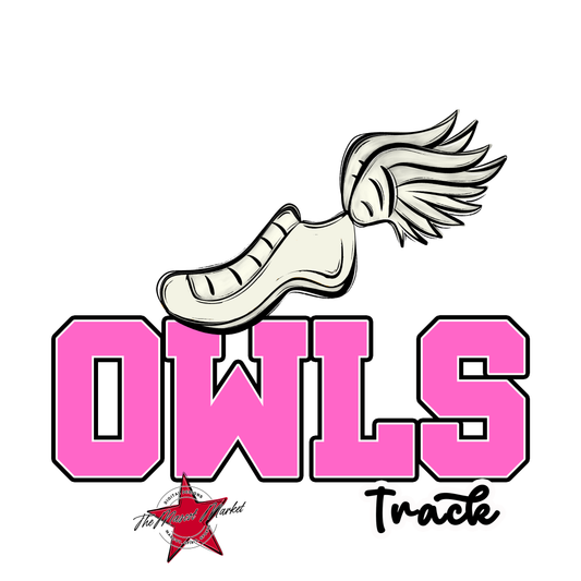 Owls Varsity Track-Baby Pink