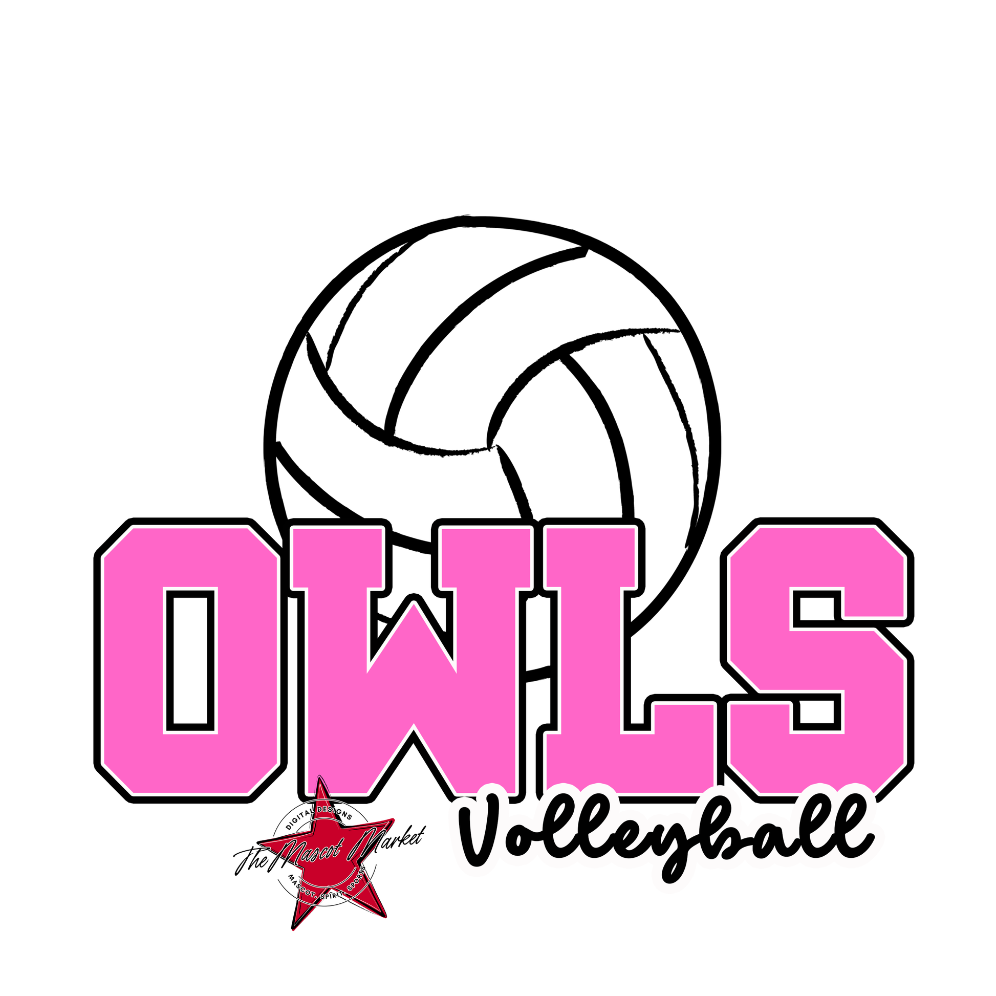 Owls Varsity Volleyball-Baby Pink