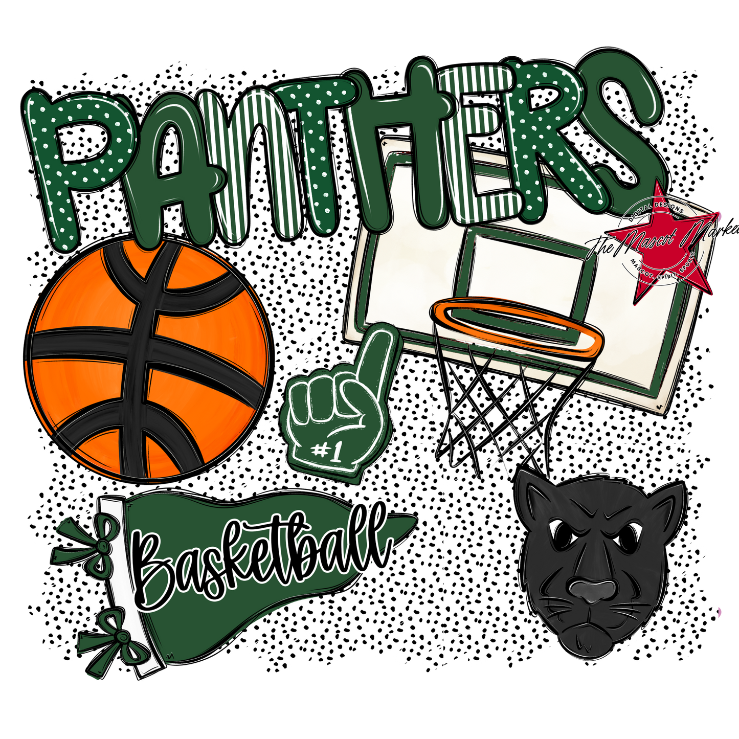 Panthers Basketball Spirit-Green