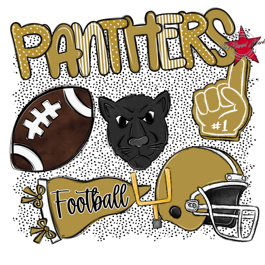 Panthers Football Spirit-Gold