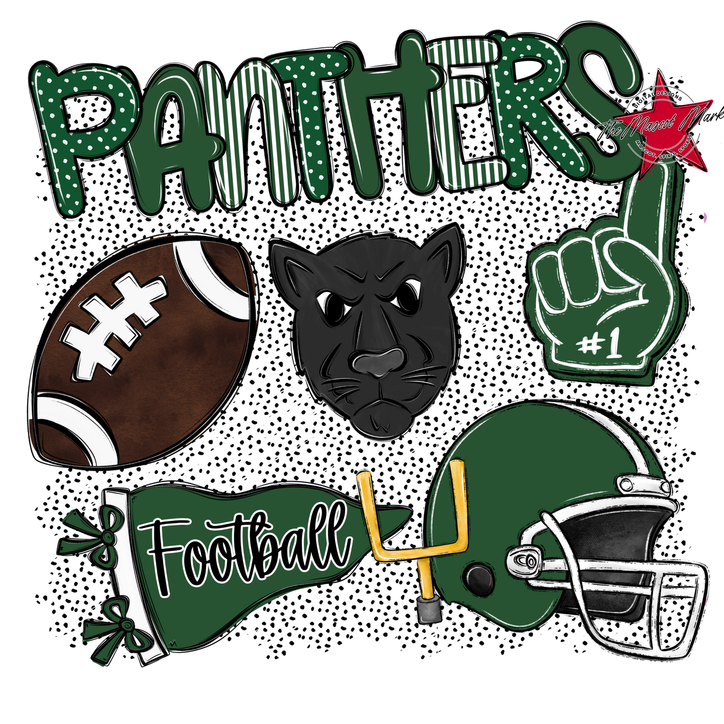 Panthers Football Spirit-Green