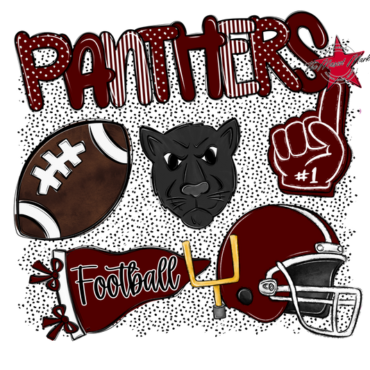 Panthers Football Spirit-Maroon