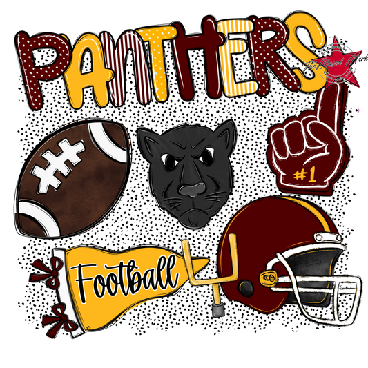 Panthers Football Spirit-Maroon & Yellow