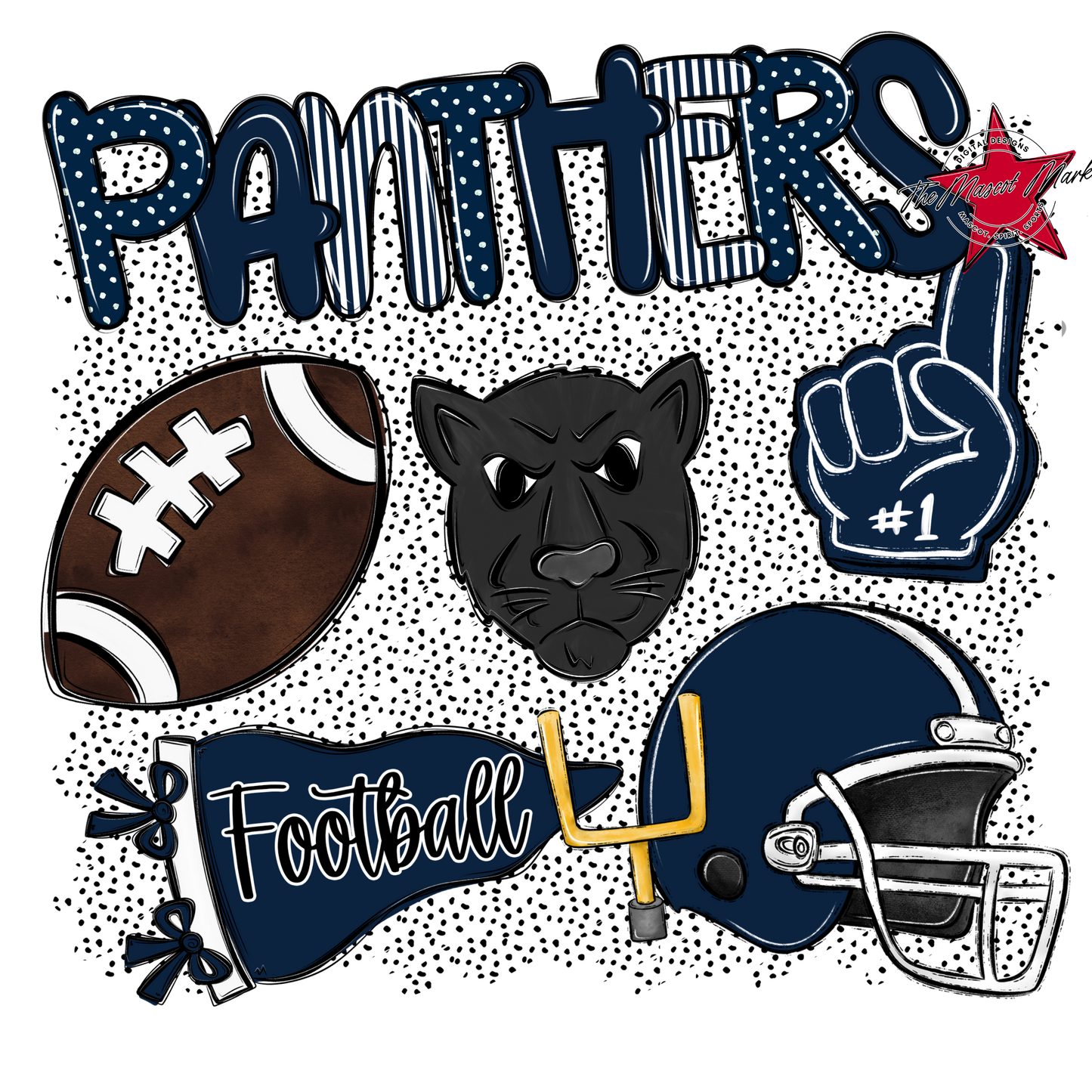 Panthers Football Spirit-Navy