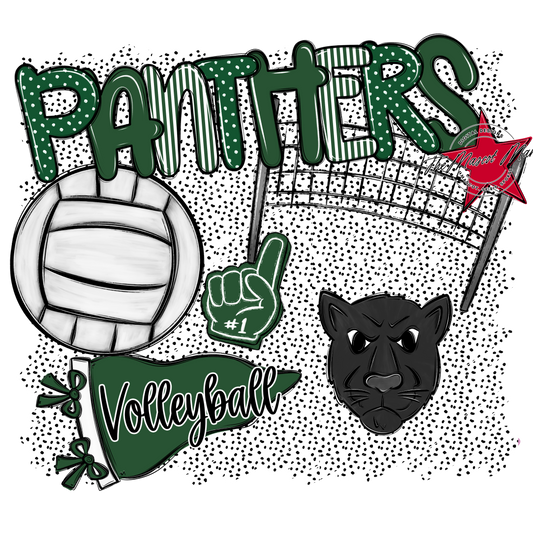 Panthers Volleyball Spirit-Green