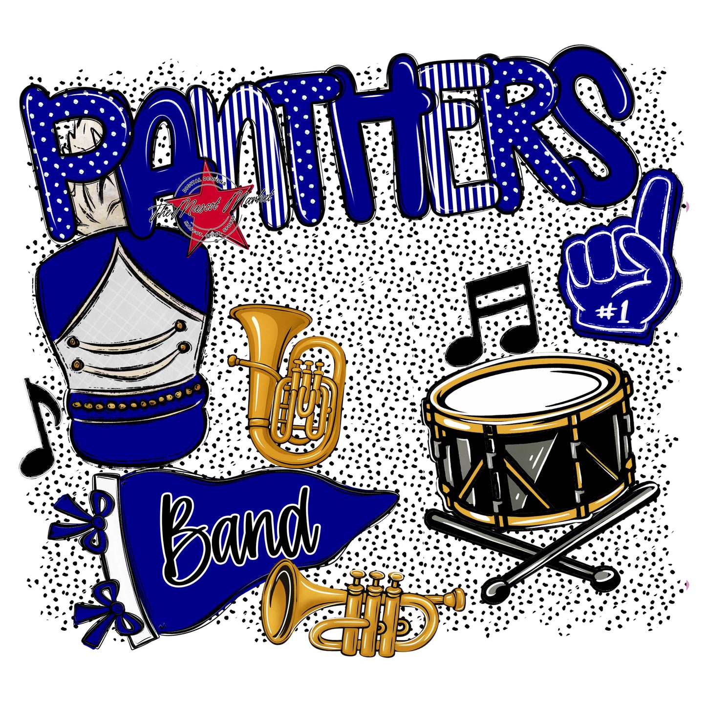 Panthers Band Spirit-Blue