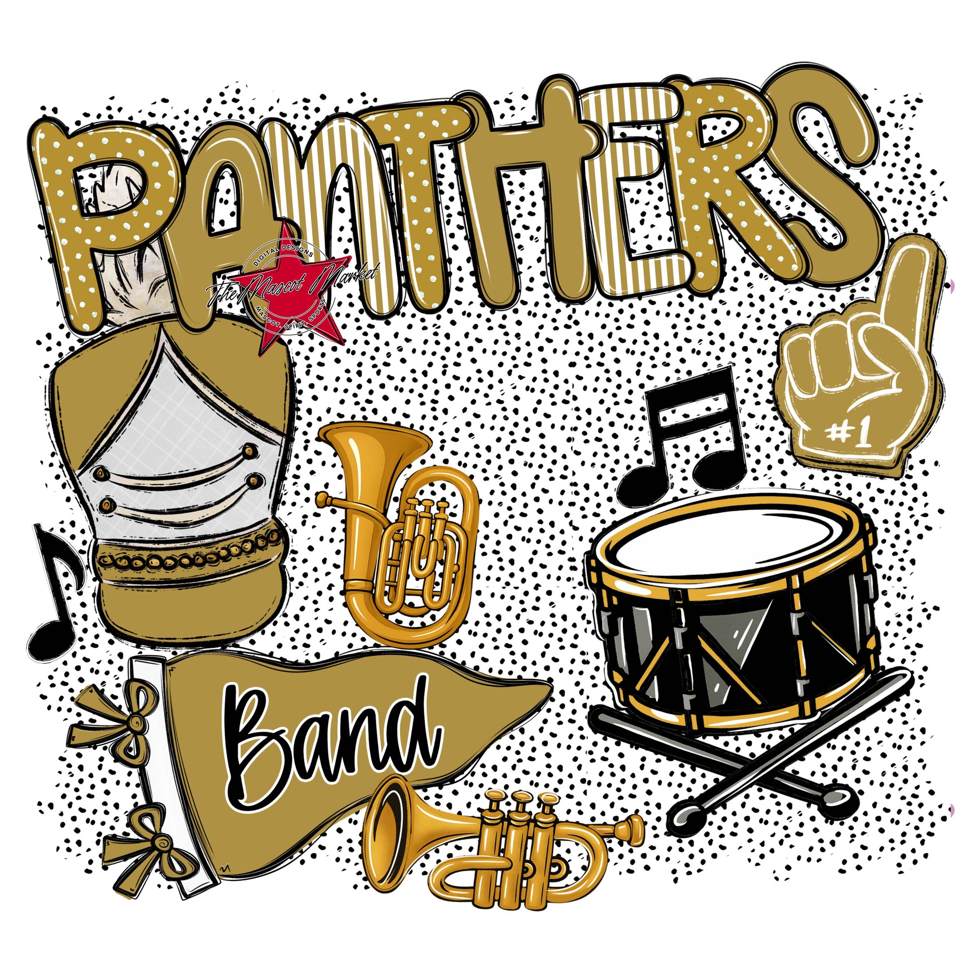 Panthers Band Spirit-Gold