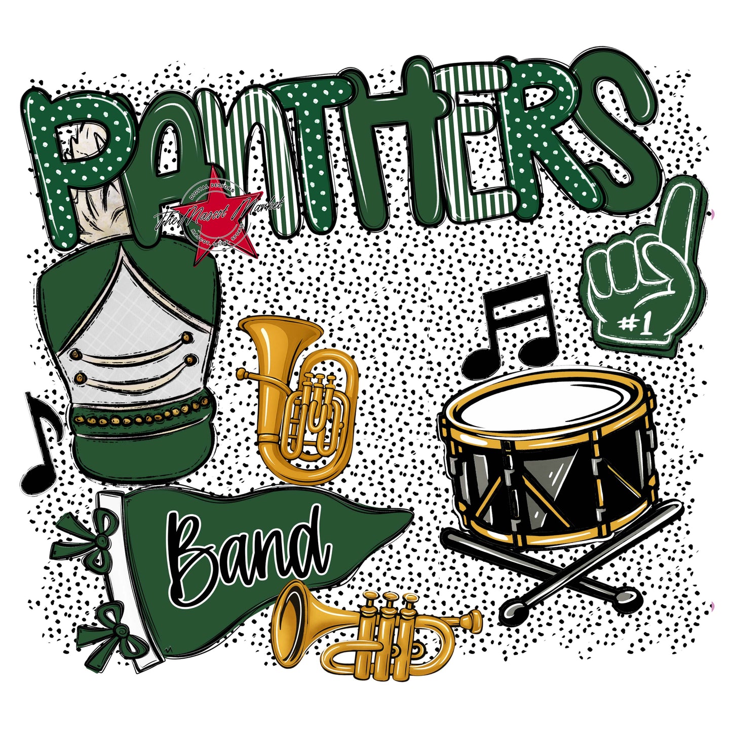 Panthers Band Spirit-Green