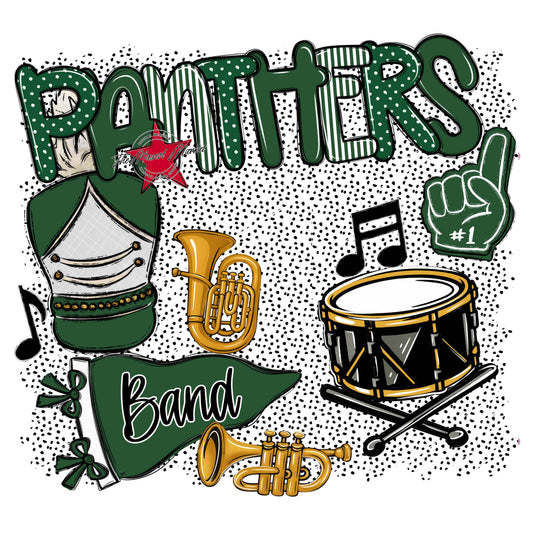 Panthers Band Spirit-Green