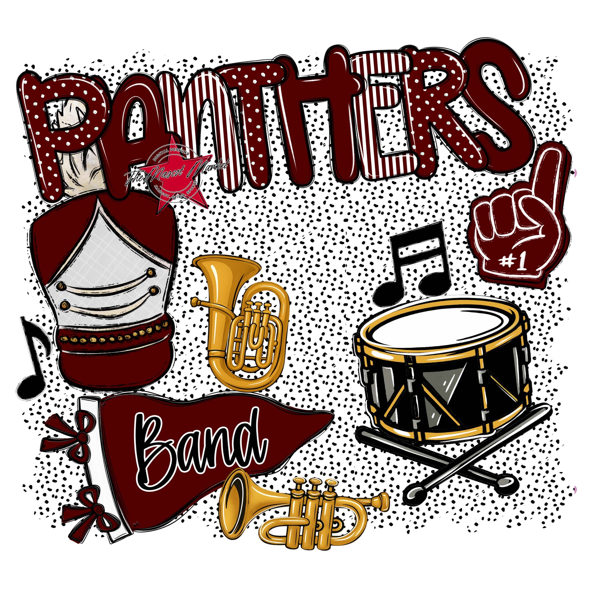 Panthers Band Spirit-Maroon
