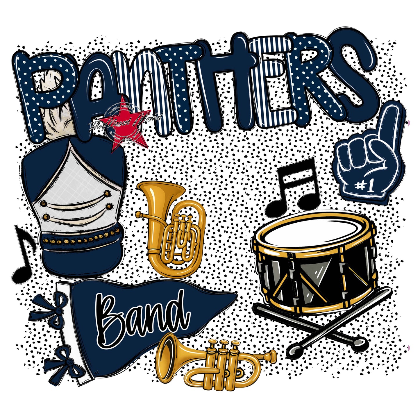 Panthers Band Spirit-Navy