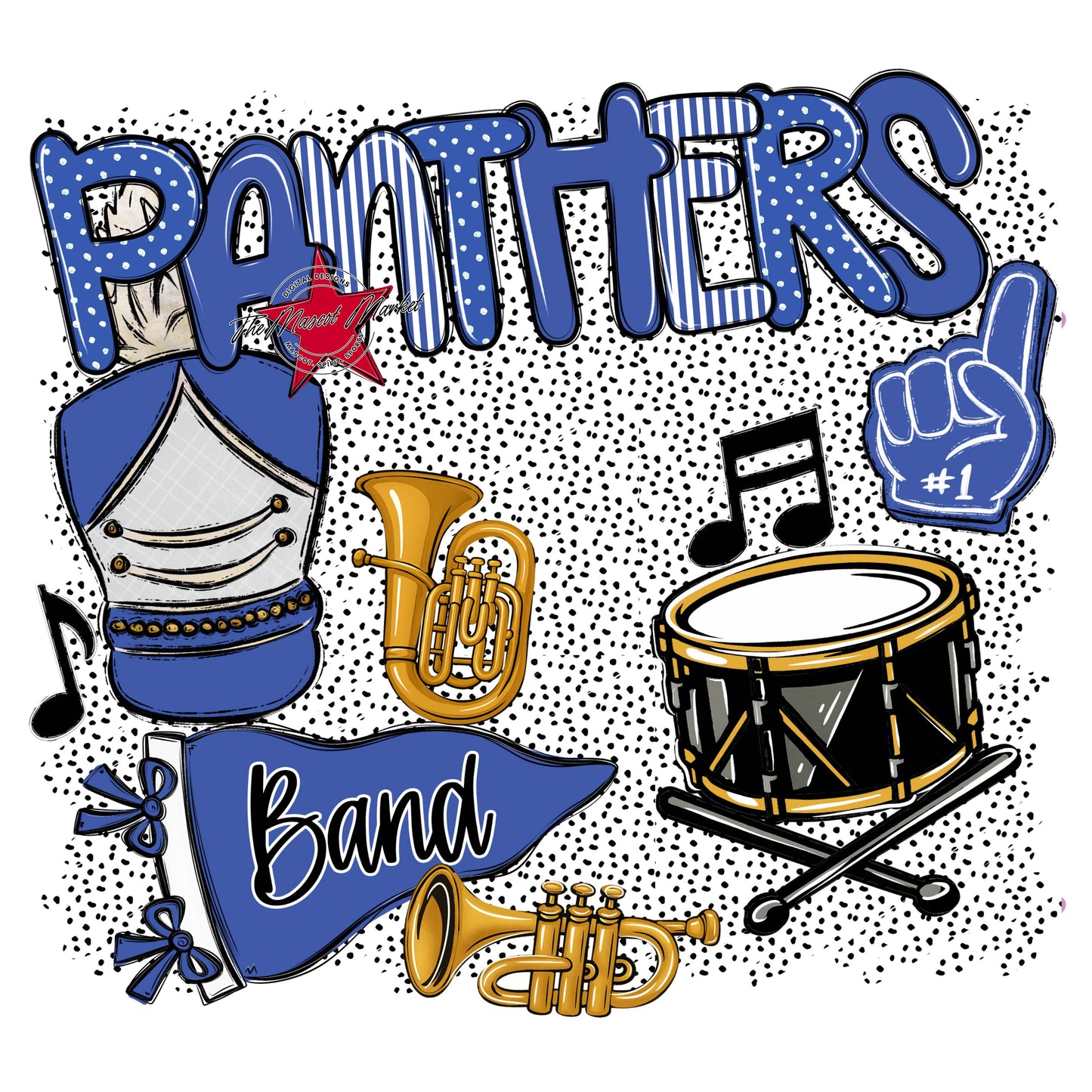 Panthers Band Spirit-Off Blue