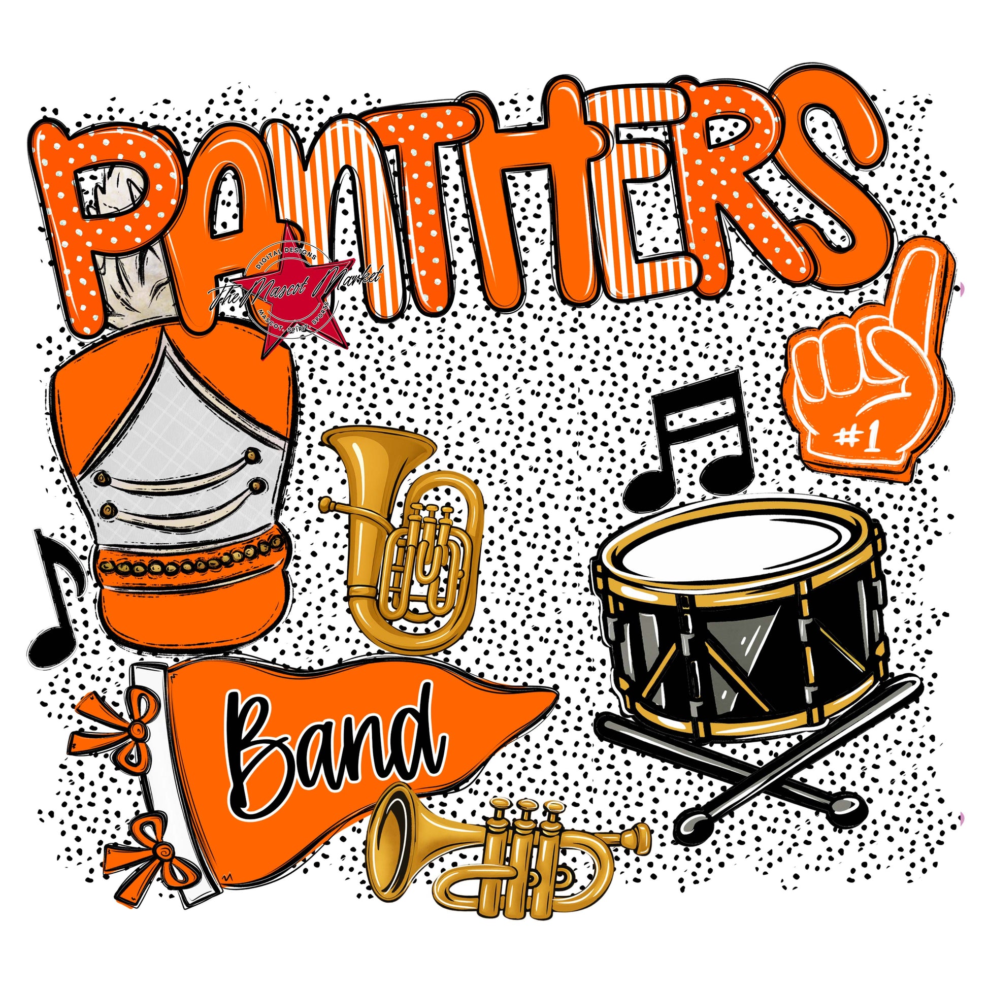 Panthers Band Spirit-Orange