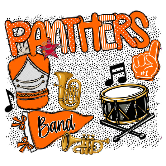 Panthers Band Spirit-Orange