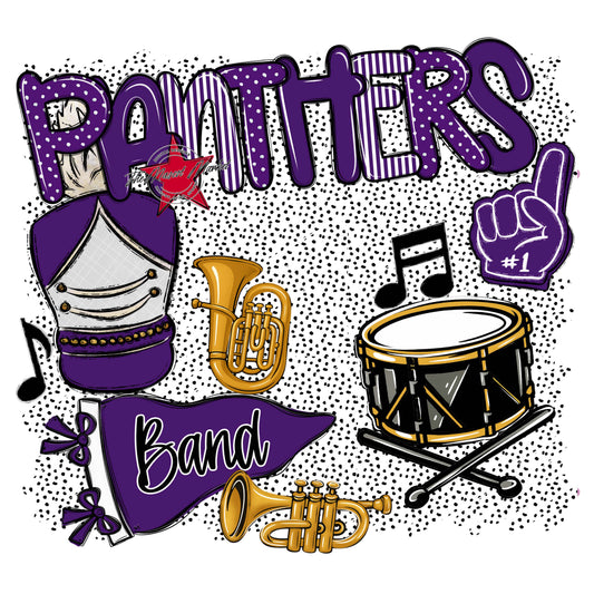 Panthers Band Spirit-Purple