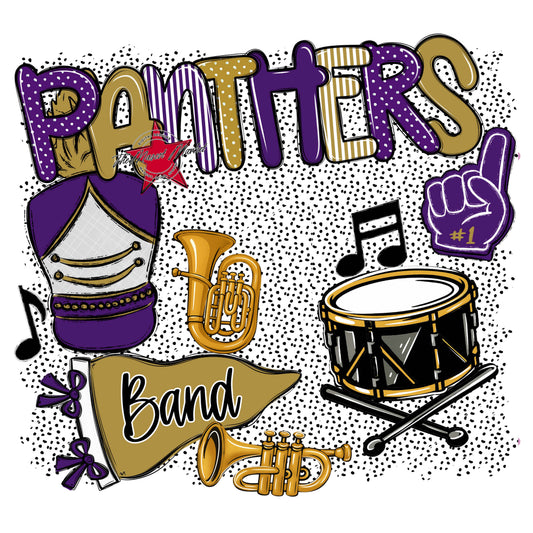 Panthers Band Spirit-Purple & Gold