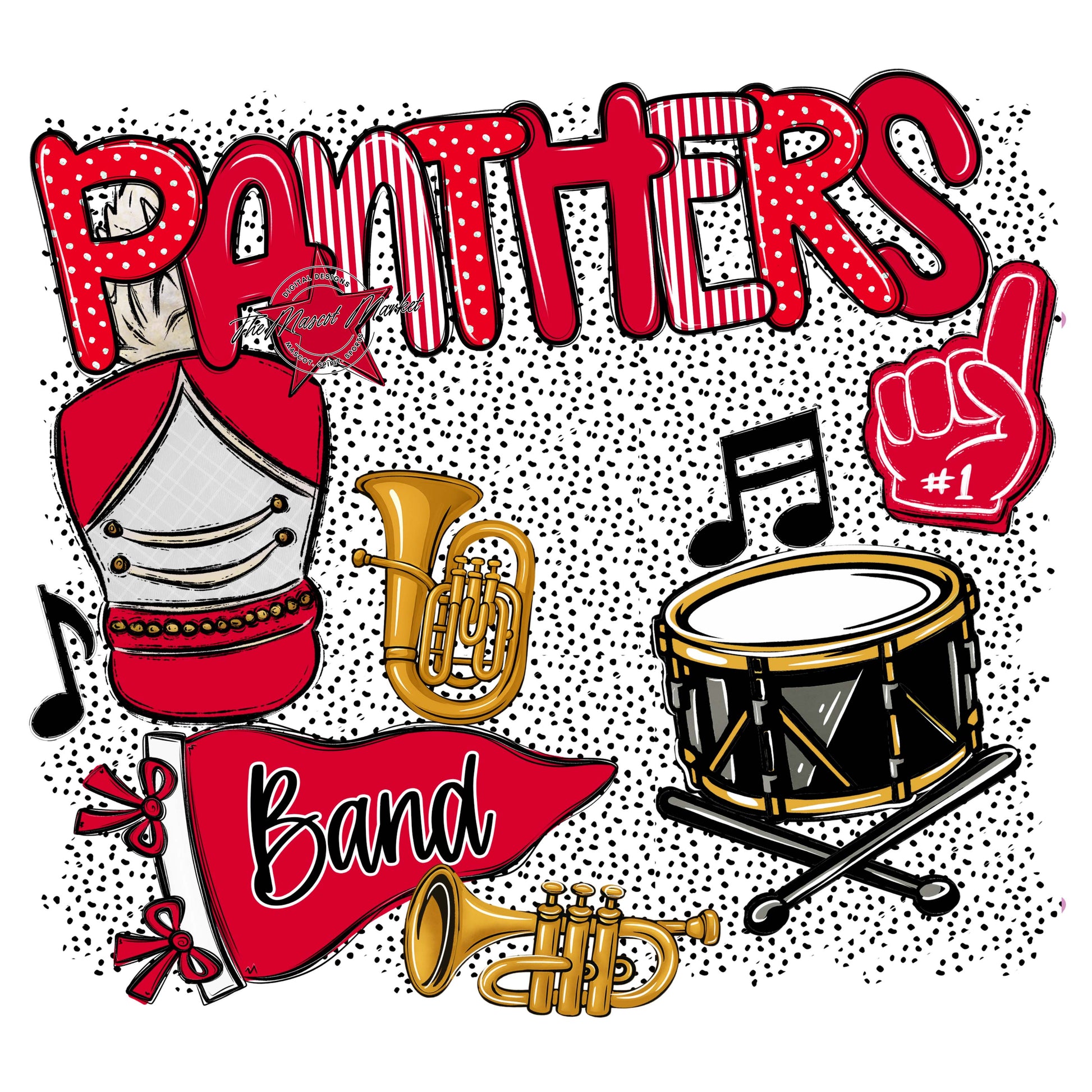 Panthers Band Spirit-Red
