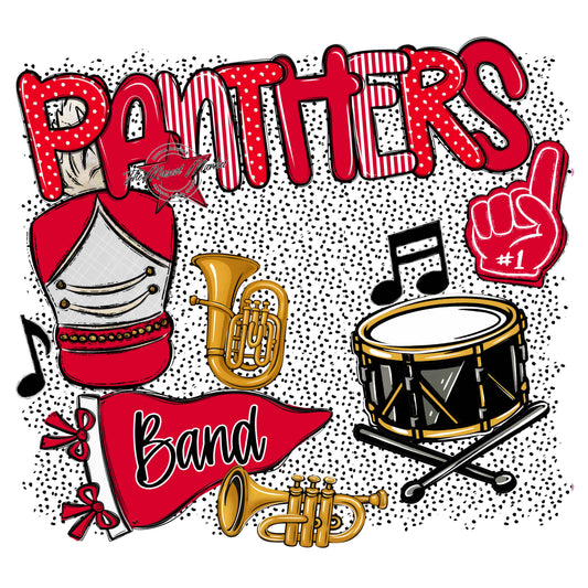 Panthers Band Spirit-Red