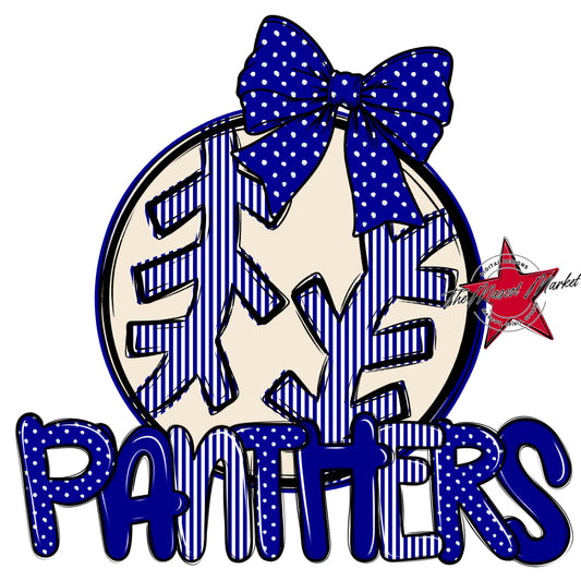 Panthers Baseball-Softball Spirit Design-Blue