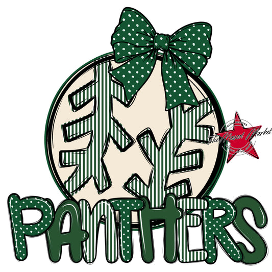 Panthers Baseball-Softball Spirit Design-Green