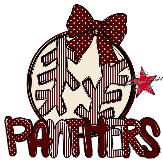 Panthers Baseball-Softball Spirit Design-Maroon
