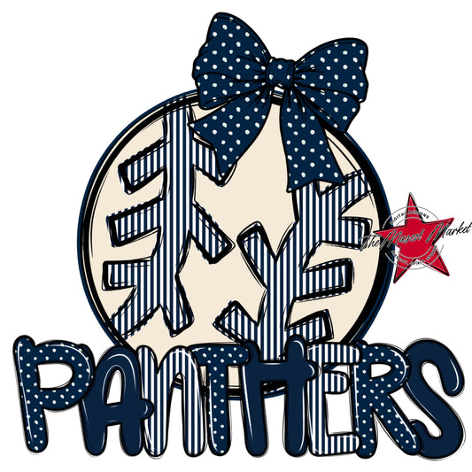 Panthers Baseball-Softball Spirit Design-Navy