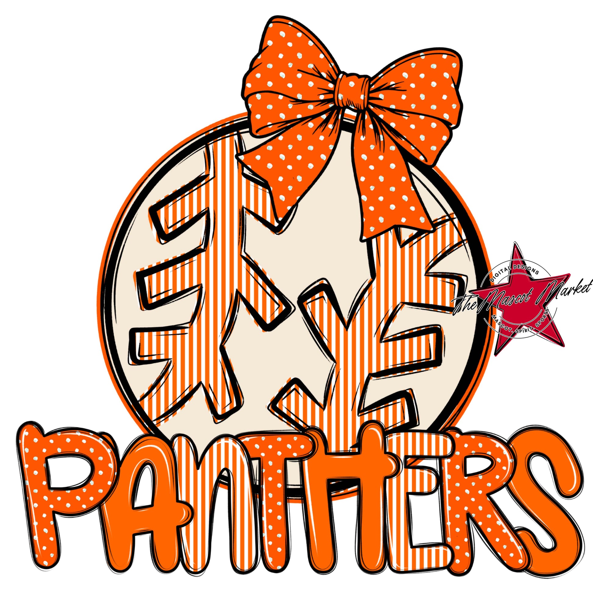 Panthers Baseball-Softball Spirit Design-Orange
