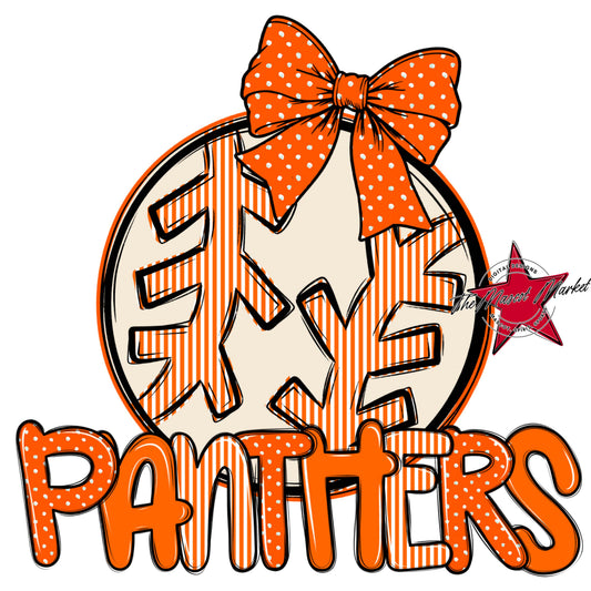 Panthers Baseball-Softball Spirit Design-Orange