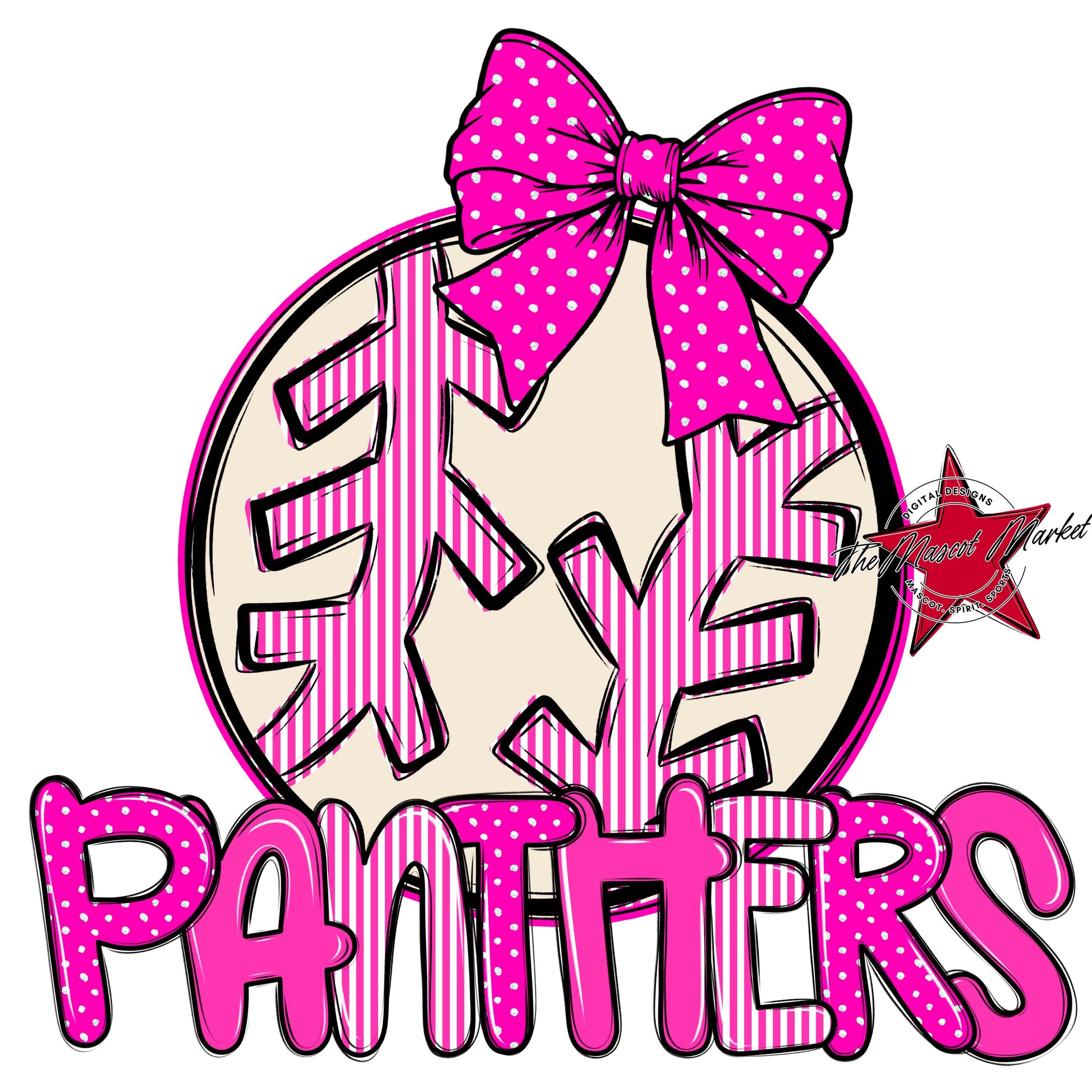 Panthers Baseball-Softball Spirit Design-Pink