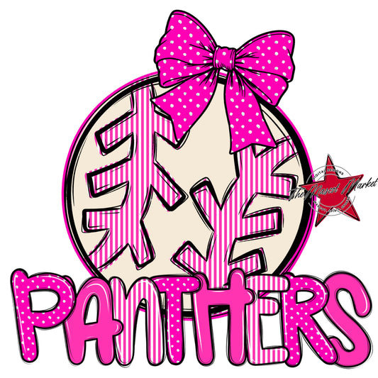 Panthers Baseball-Softball Spirit Design-Pink