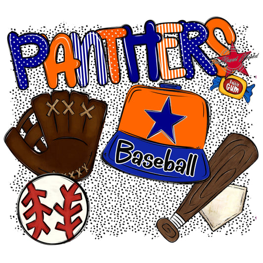 Panthers Baseball Spirit-Blue & Orange