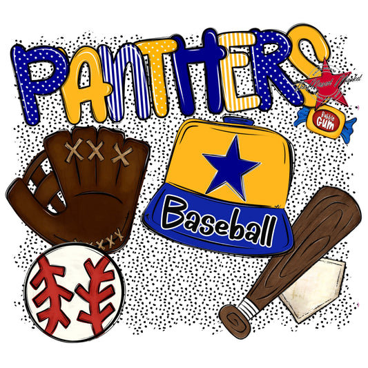 Panthers Baseball Spirit-Blue & Yellow