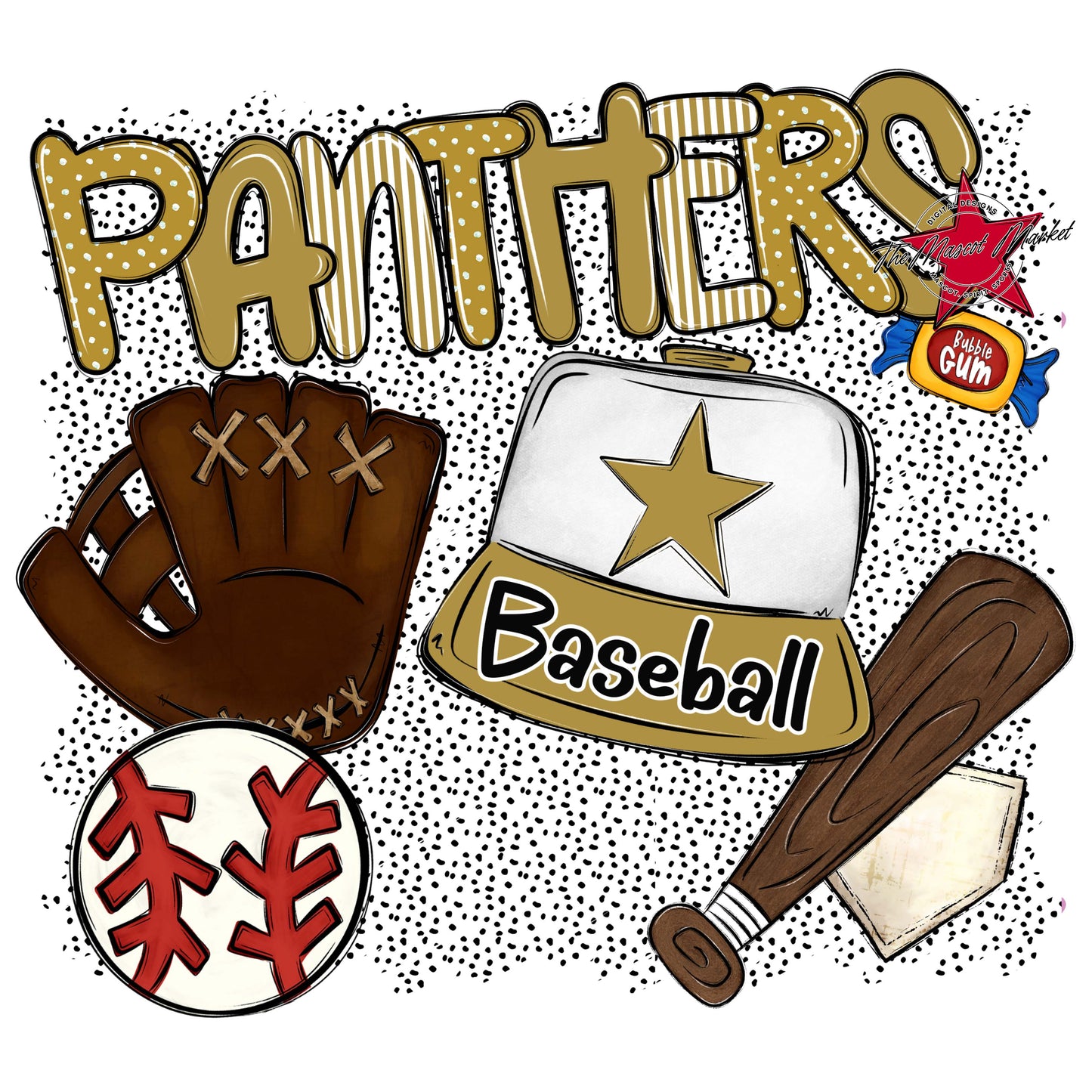 Panthers Baseball Spirit-Gold
