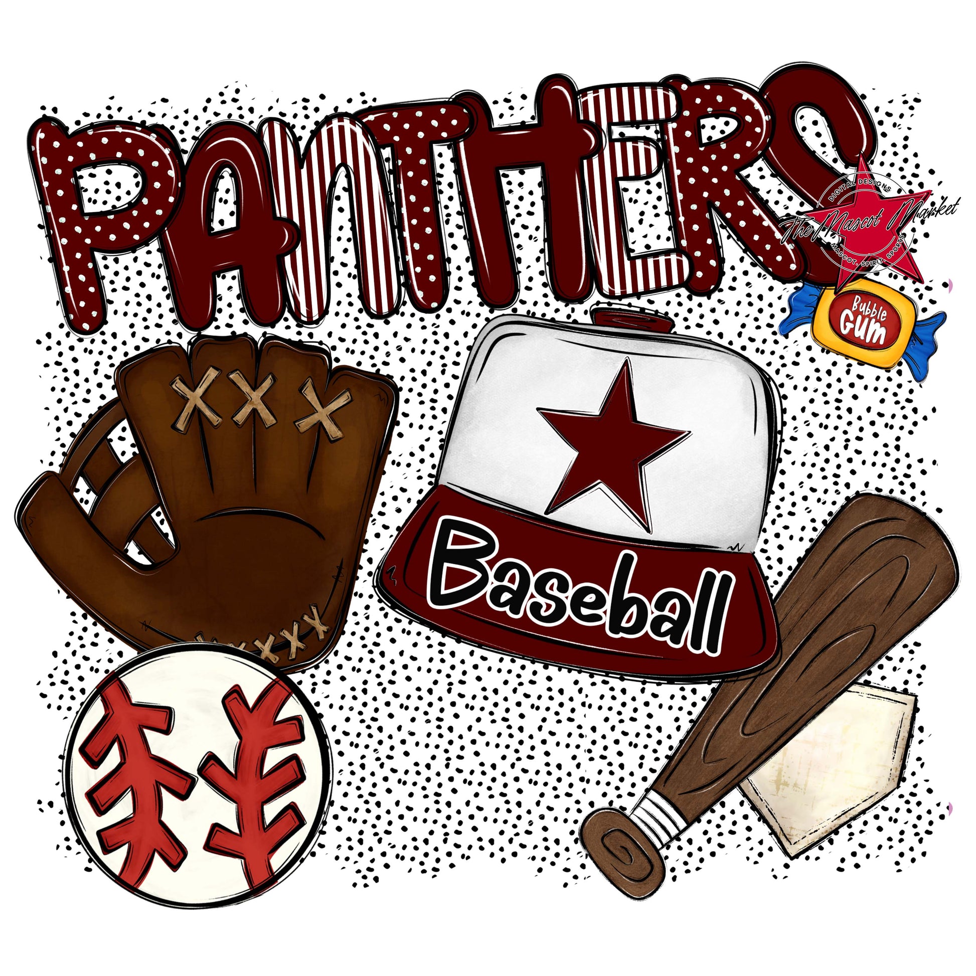Panthers Baseball Spirit-Maroon