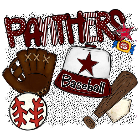 Panthers Baseball Spirit-Maroon