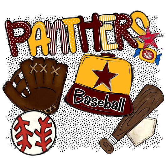 Panthers Baseball Spirit-Maroon & Yellow