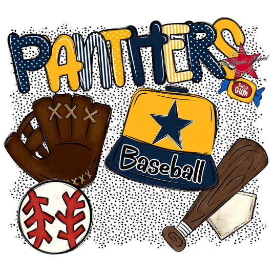 Panthers Baseball Spirit-Navy & Yellow