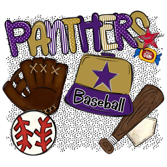 Panthers Baseball Spirit-Purple & Gold