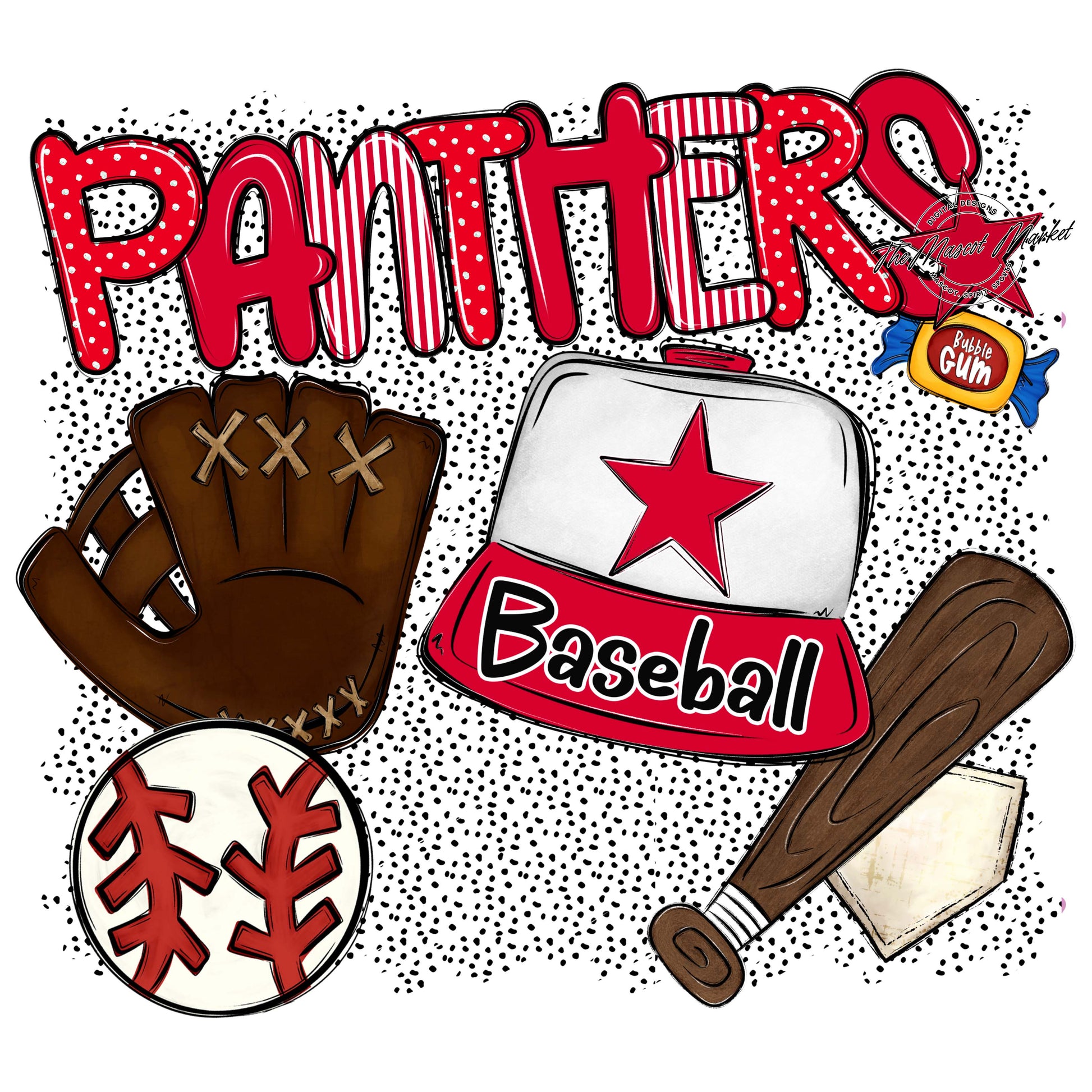 Panthers Baseball Spirit-Red
