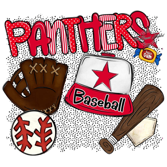 Panthers Baseball Spirit-Red