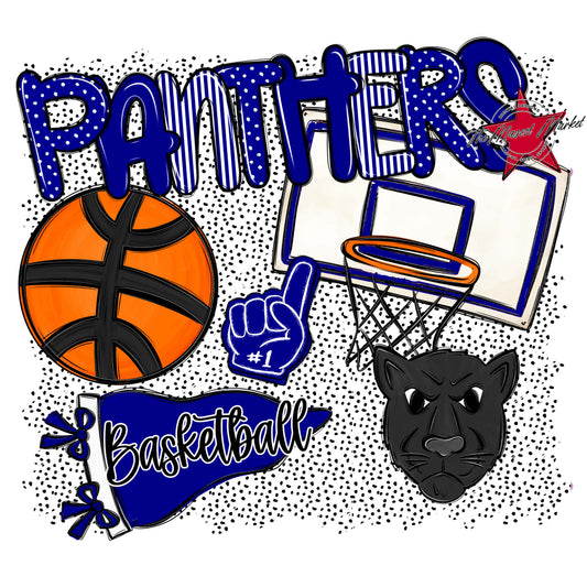 Panthers Basketball Spirit-Blue